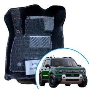 Alfombras termoformadas 3D para Ford Bronco Sport. Protección contra agua, barro y polvo, con ajuste perfecto, cobertura completa y excelente terminación.