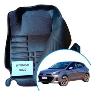 Alfombras termoformadas 3D para Hyundai HB20. Protección reforzada para uso urbano, ajuste perfecto, alta durabilidad y fácil limpieza.
