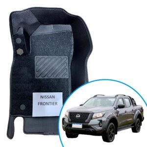 Alfombras termoformadas 3D para Nissan Frontier. Ajuste preciso y alta resistencia para proteger el interior en ciudad, trabajo y caminos de tierra.