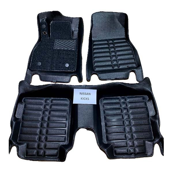 Alfombras termoformadas 3D para Nissan Kicks Play. Ajuste preciso, cobertura total y protección contra agua, barro, polvo y desgaste diario.