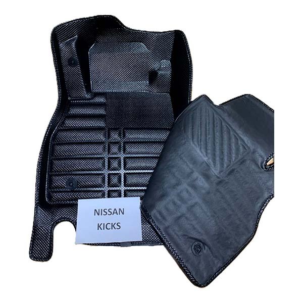 Alfombras termoformadas 3D para Nissan Kicks Play. Ajuste preciso, cobertura total y protección contra agua, barro, polvo y desgaste diario.