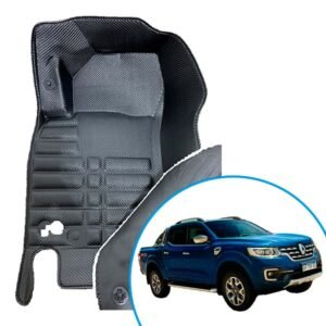 Alfombras termoformadas 3D para Renault Alaskan. Ajuste preciso, cobertura total y alta resistencia para proteger el interior de tu pickup.