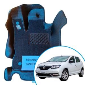 Alfombras termoformadas 3D para Renault Sandero. Ajuste preciso, cobertura total y protección contra agua, barro, polvo y desgaste diario.