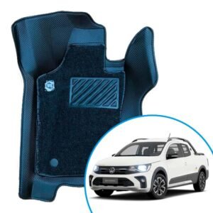 Alfombras termoformadas 3D para Volkswagen Saveiro. Ajuste preciso, cobertura total y alta resistencia para proteger el interior de tu pickup.