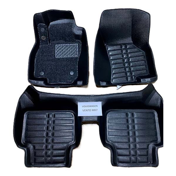 Alfombras termoformadas 3D para Volkswagen Vento MK7. Ajuste preciso, cobertura total y protección contra agua, barro, polvo y desgaste diario.