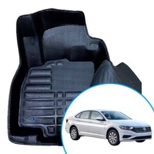 Alfombras termoformadas 3D para Volkswagen Vento MK7. Ajuste preciso, cobertura total y protección contra agua, barro, polvo y desgaste diario.