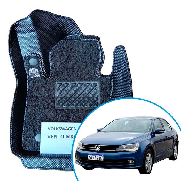 Alfombras termoformadas 3D para Volkswagen Vento MK6. Ajuste preciso, cobertura total y protección contra agua, barro, polvo y desgaste diario.