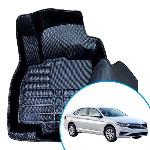Alfombras termoformadas 3D para Volkswagen Vento MK7. Ajuste preciso, cobertura total y protección contra agua, barro, polvo y desgaste diario.